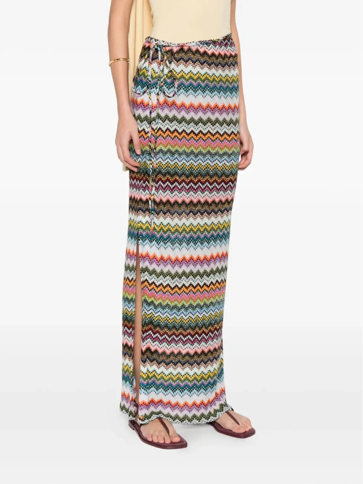 Missoni ウエストストラップ・チェボン柄スカート - 画像3