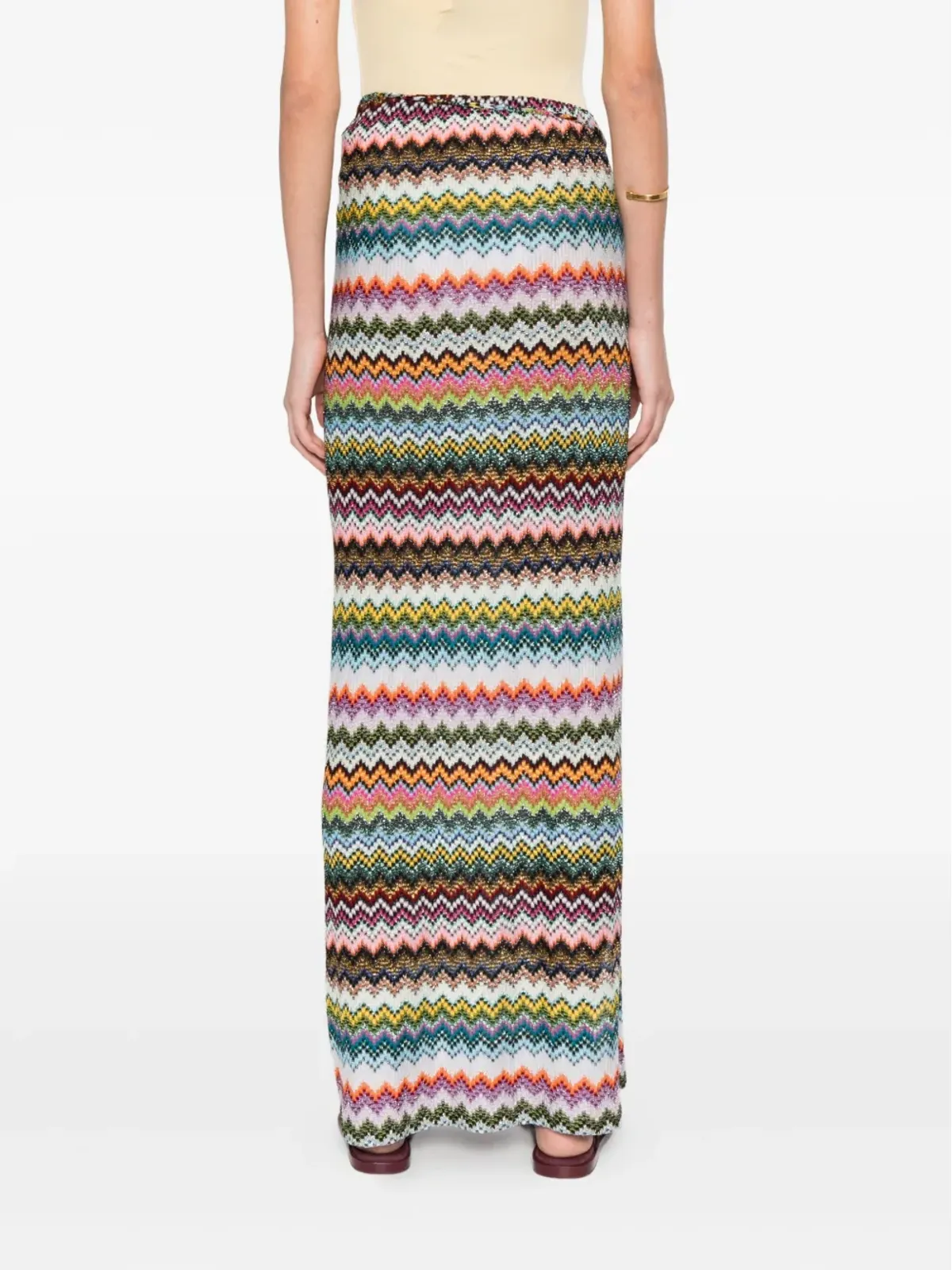 Missoni ウエストストラップ・チェボン柄スカート - 画像4