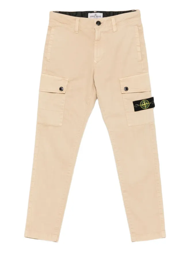 Stone Island Junior Stone Island Junior ロゴパッチ テーパードパンツの商品画像