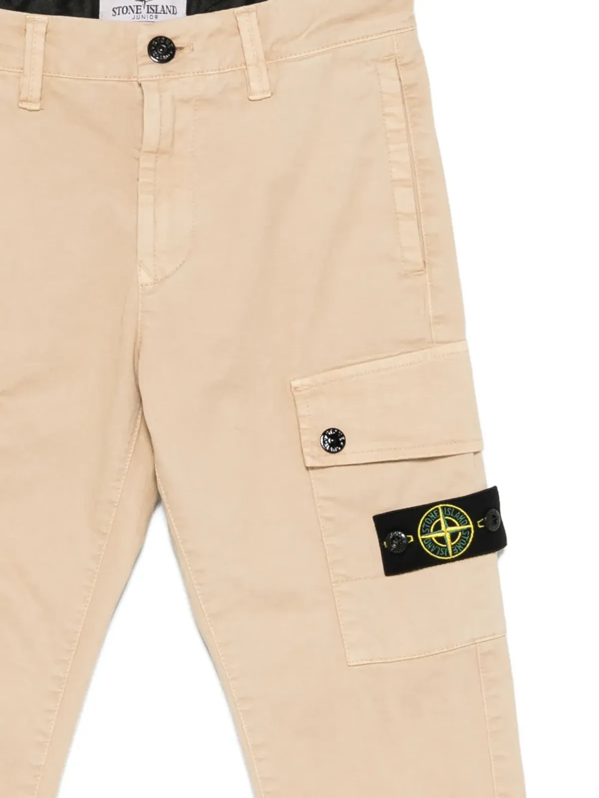 Stone Island Junior ロゴパッチ テーパードパンツ - 画像3