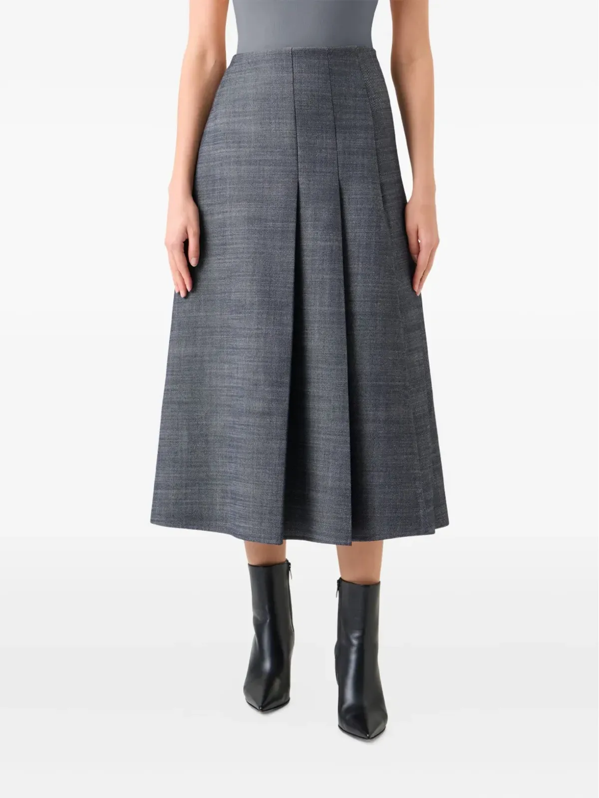 Akris Pleated Skirt - Grey - 画像2