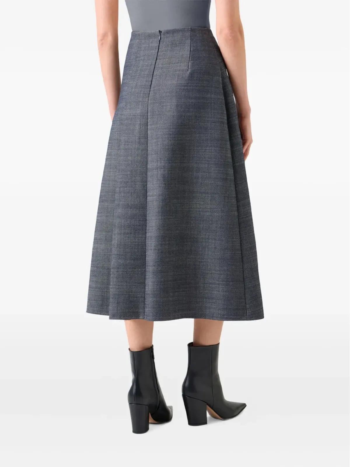 Akris Pleated Skirt - Grey - 画像3