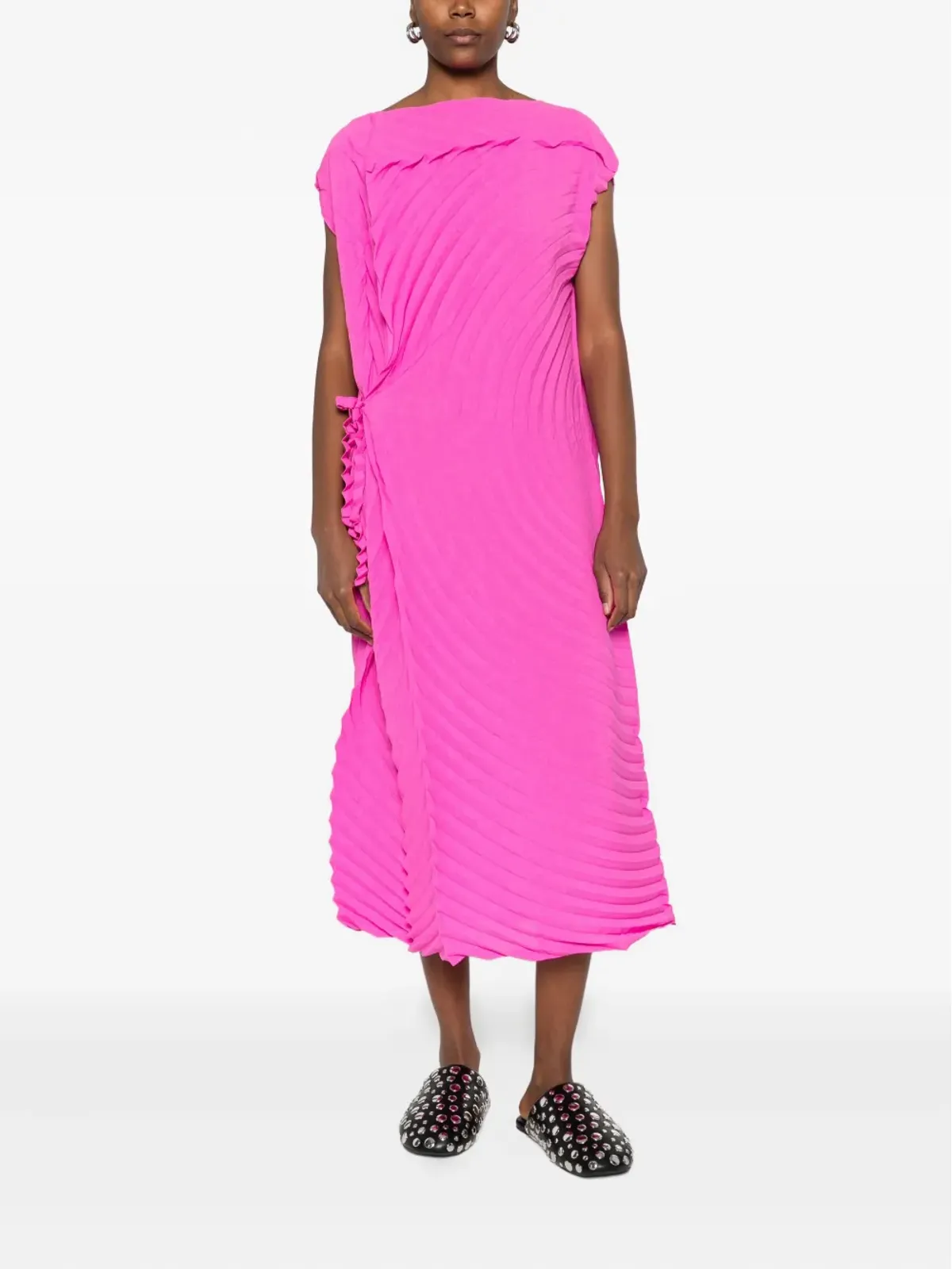 Issey Miyake プリーツタイドレス - 画像2