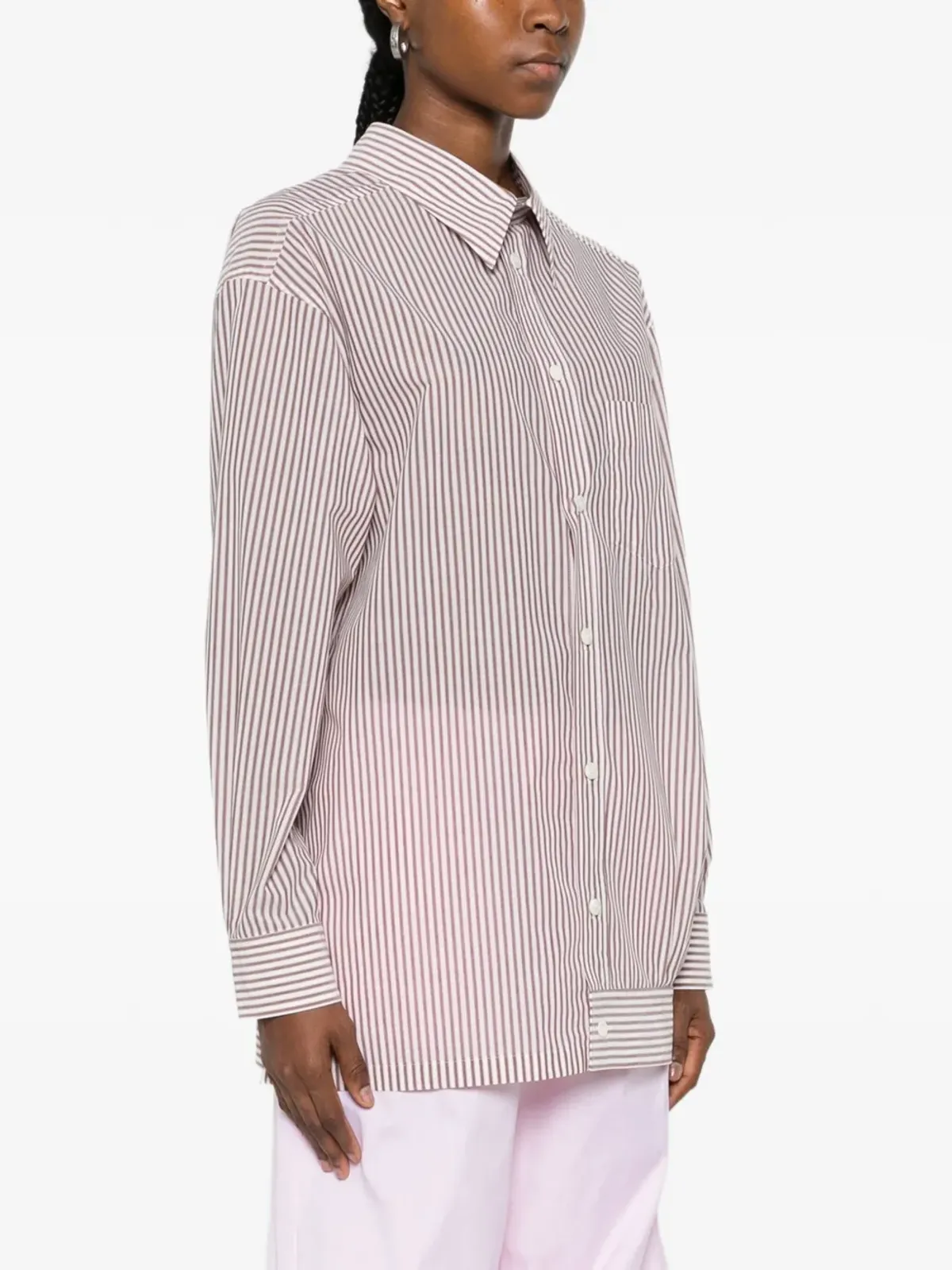Issey Miyake ストライプシャツ - Pink - 画像3