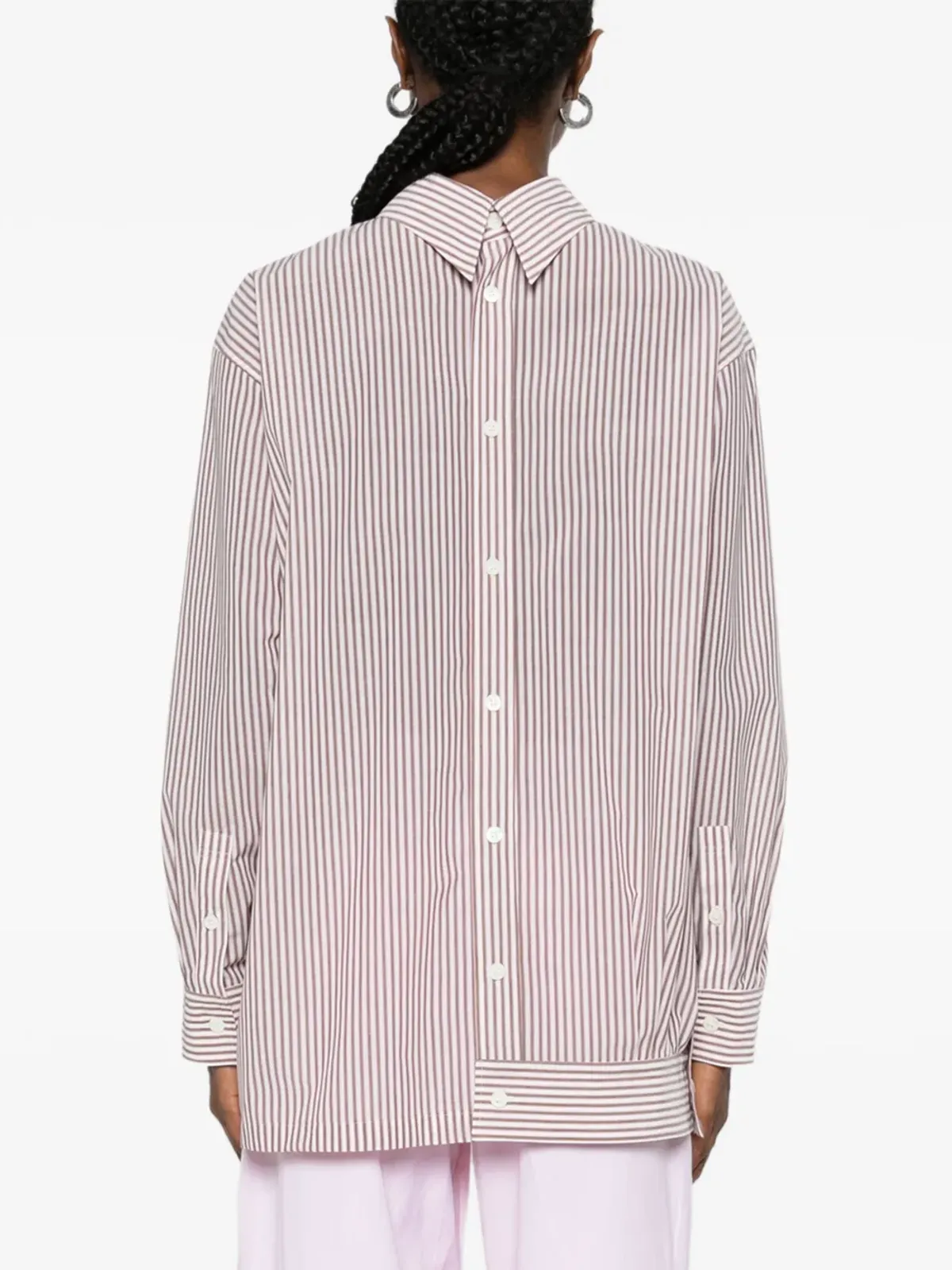 Issey Miyake ストライプシャツ - Pink - 画像4
