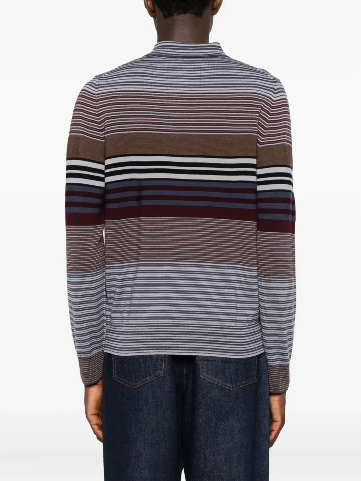PS Paul Smith ストライプポロシャツ - パープル - 画像4