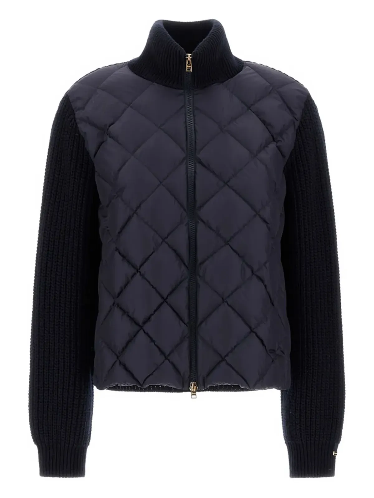 Herno quilted panelled cardigan - Blue - 画像1