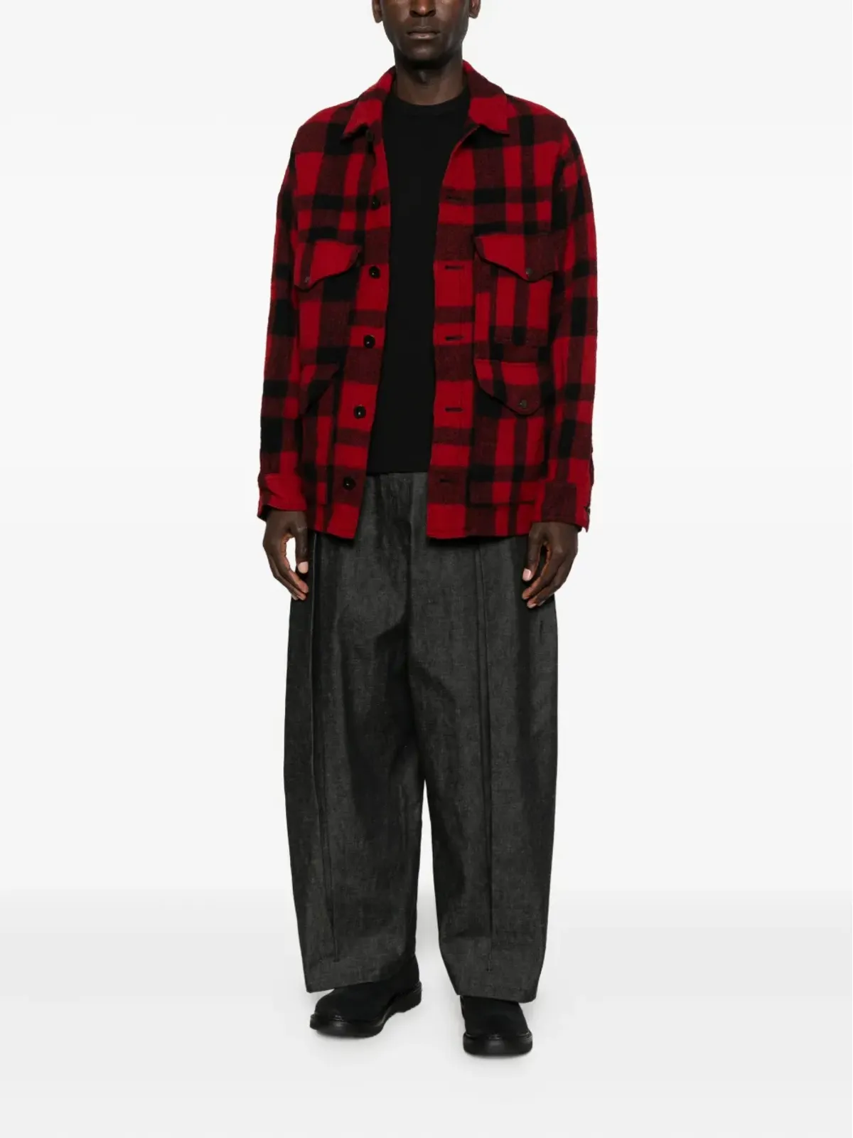 Junya Watanabe MAN チェック柄シャツジャケット - 画像2