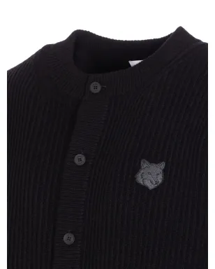 Maison Kitsuné Fox Headリブ編みカーディガン - サムネイル3