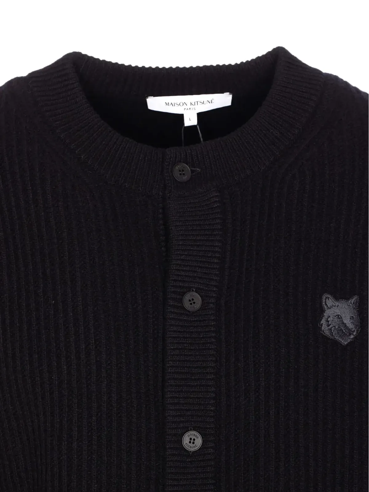 Maison Kitsuné Fox Headリブ編みカーディガン - 画像4
