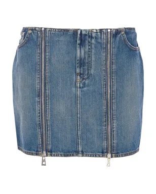 Jean Paul Gaultier ジップディテール デニムミニスカート - サムネイル1