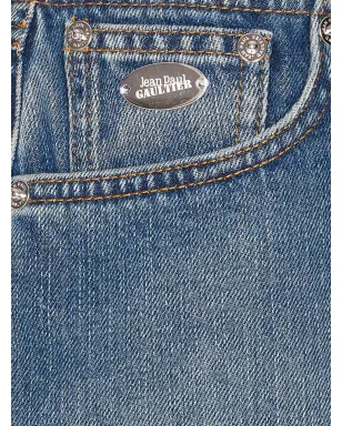 Jean Paul Gaultier ジップディテール デニムミニスカート - サムネイル3