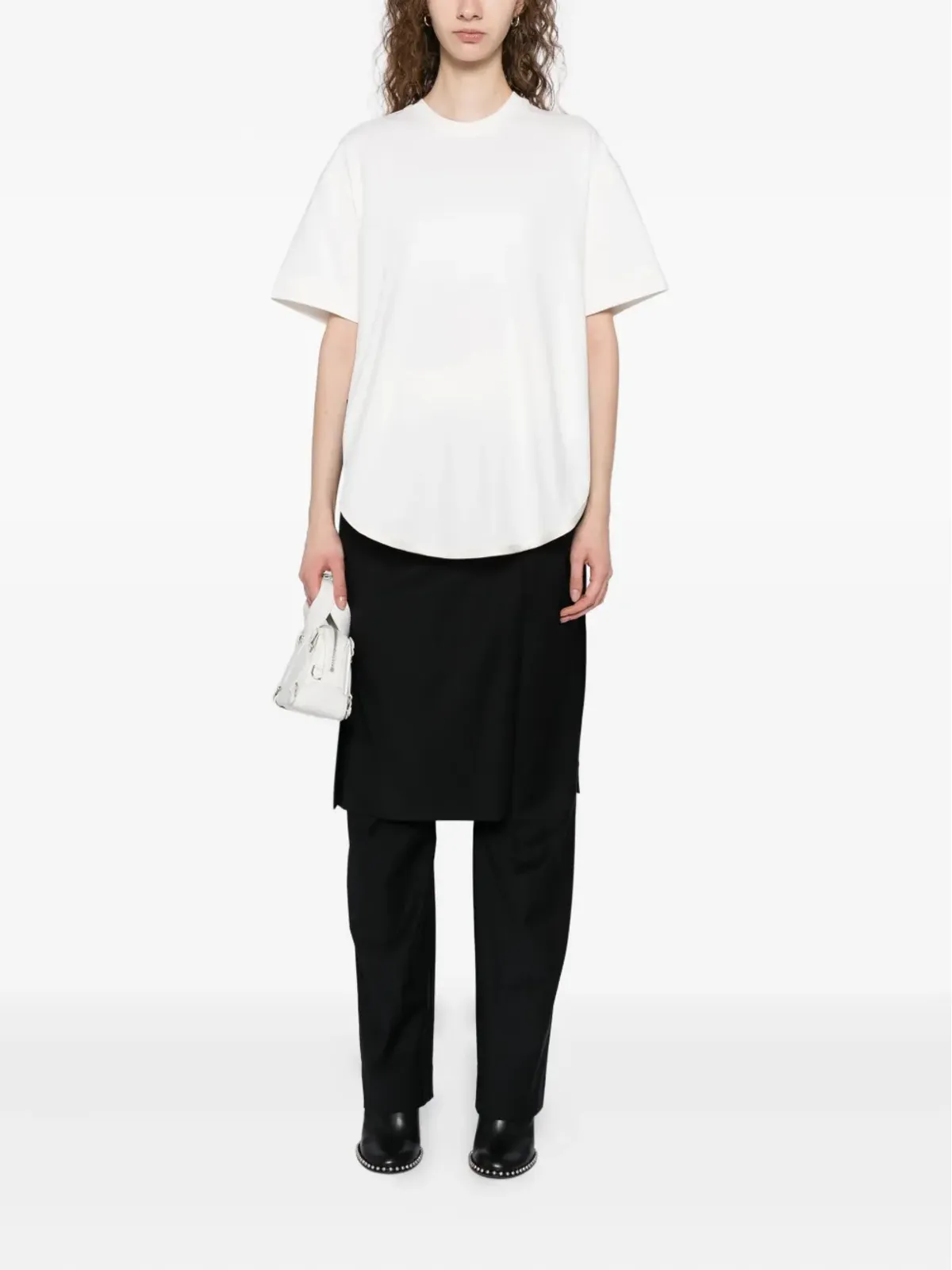LITKOVSKA アシンメトリック コットン Tシャツ - 画像2
