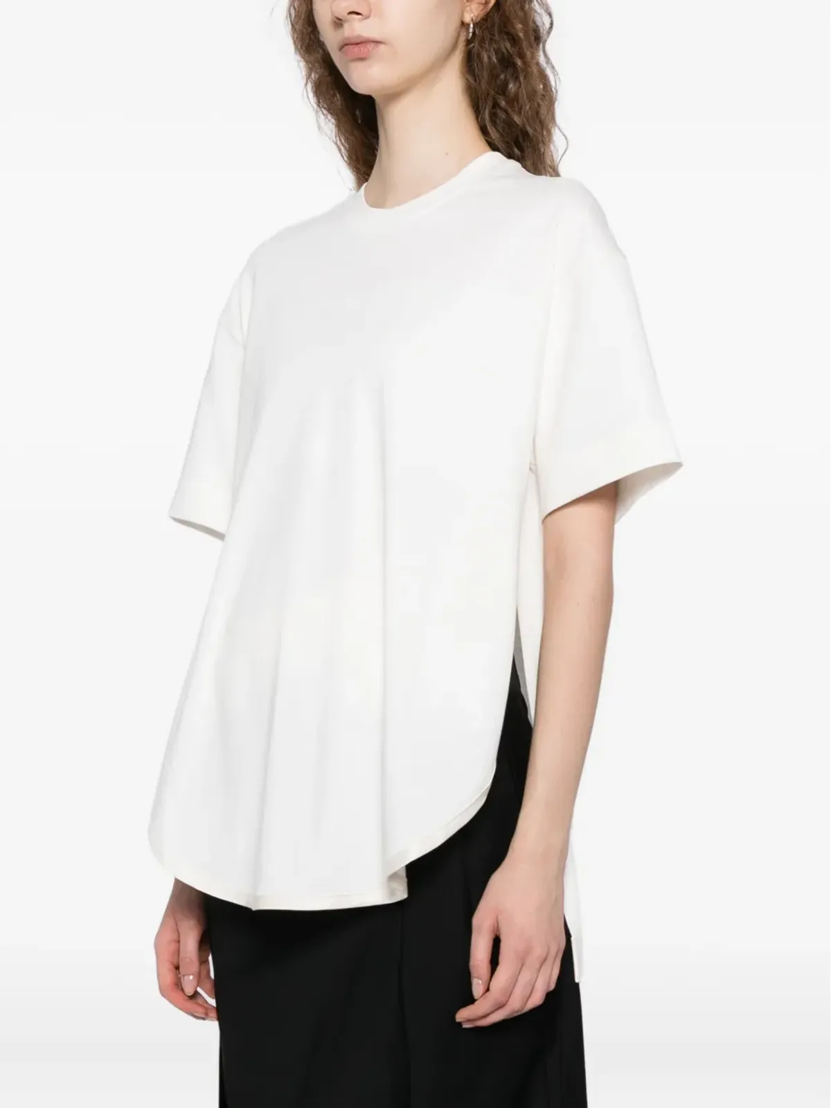 LITKOVSKA アシンメトリック コットン Tシャツ - 画像3