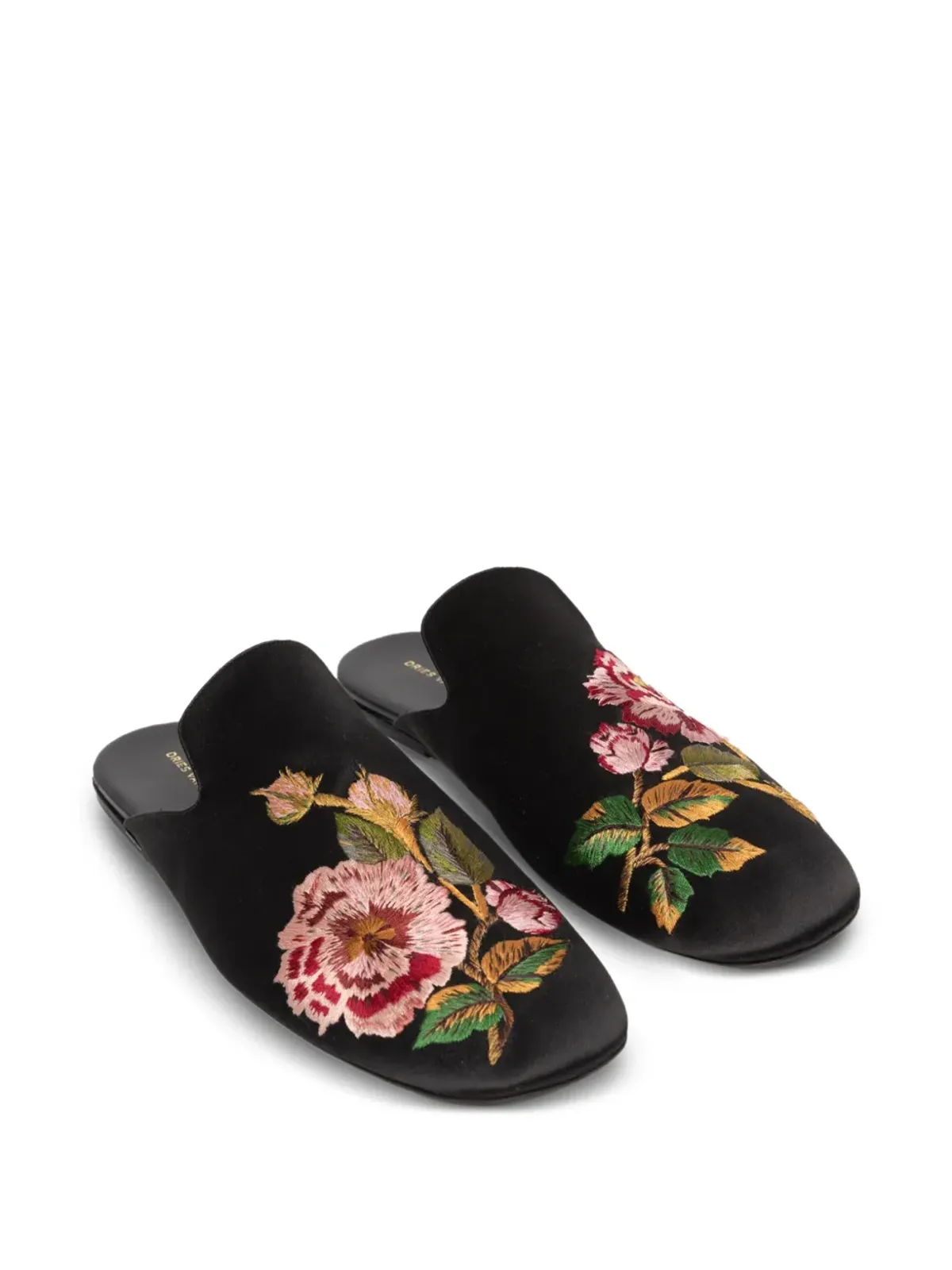 DRIES VAN NOTEN 花柄刺繍ミュール - Black - 画像2