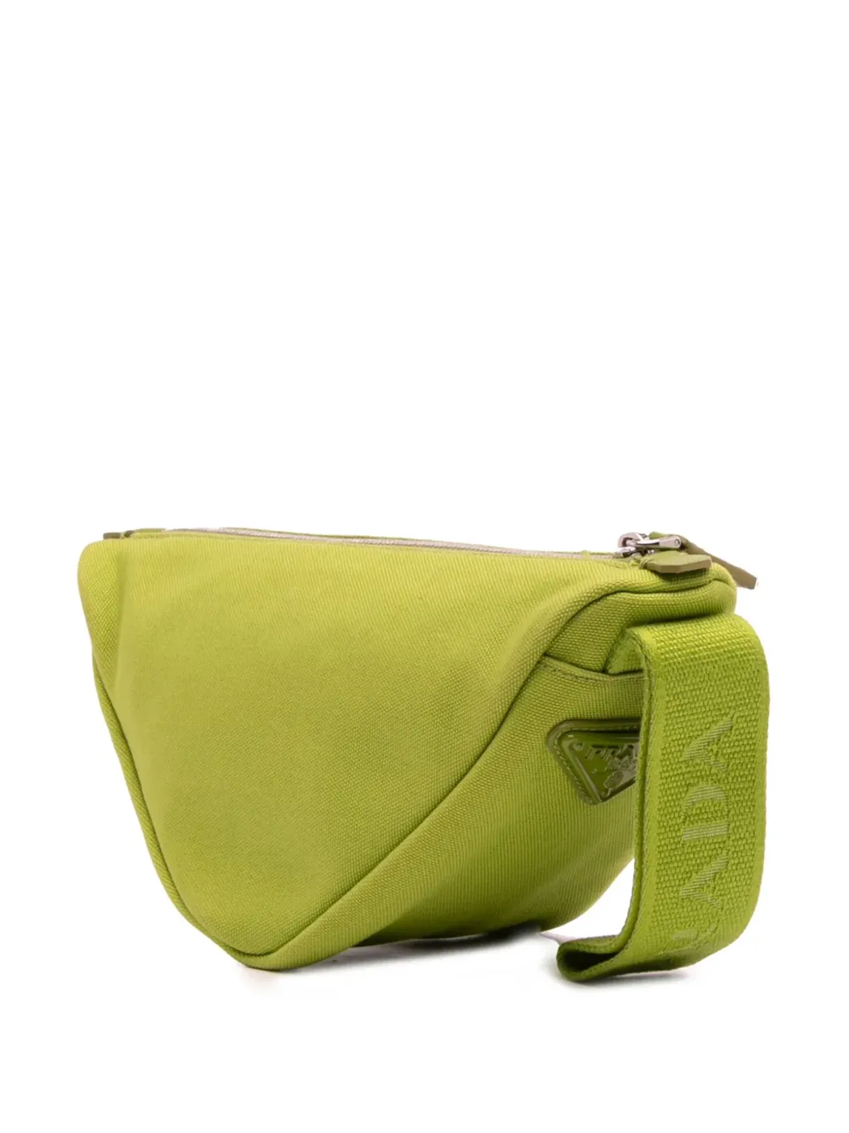 Prada Pre-Owned キャンバス・カナパ・トライアングルロゴ・リストレット・クラッチバッグ - 画像3