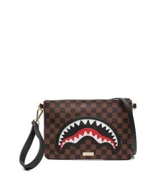 Sprayground Sharks in Paris クラッチバッグ（ブラウン） - サムネイル1