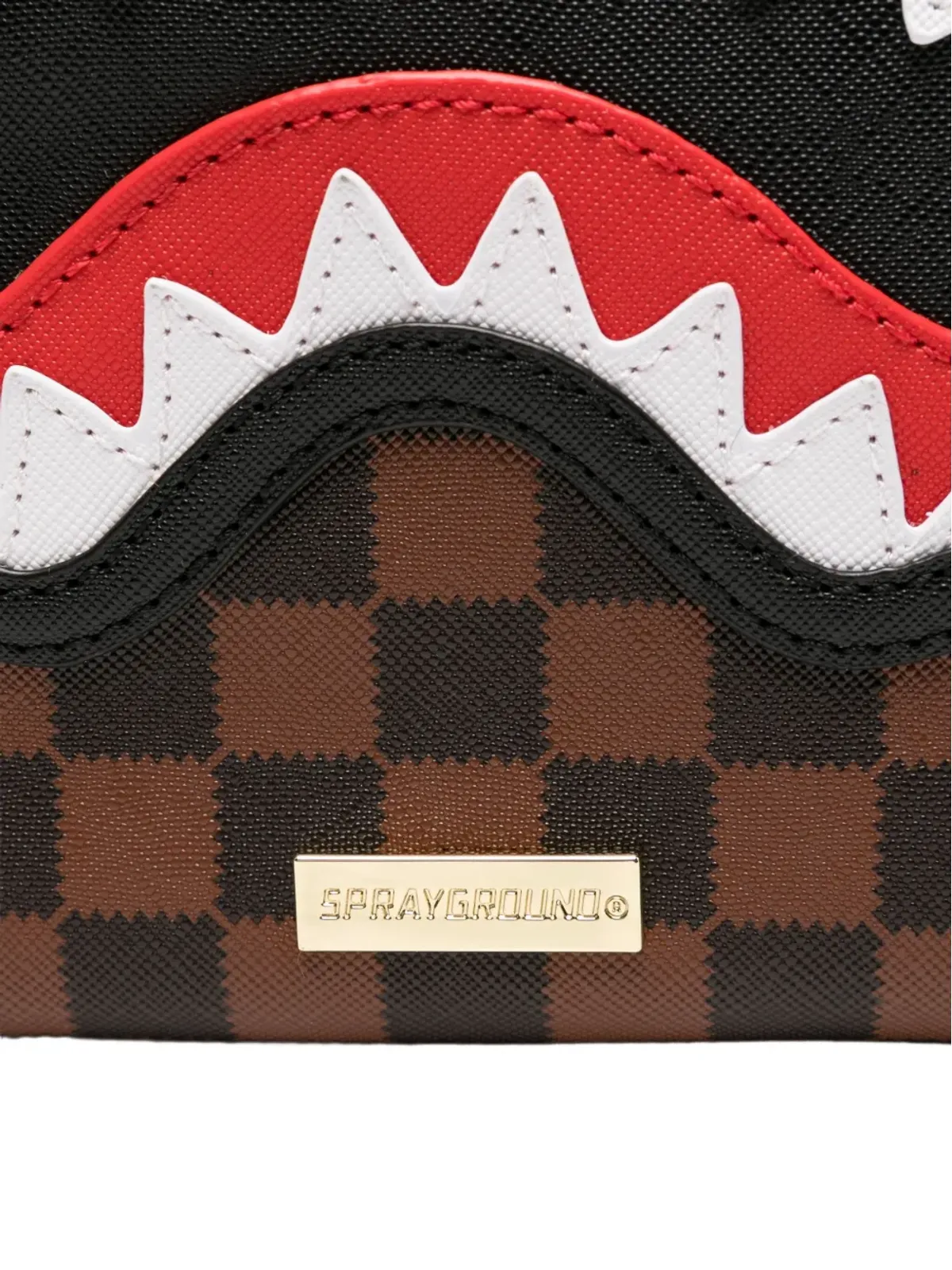 Sprayground Sharks in Paris クラッチバッグ（ブラウン） - 画像4
