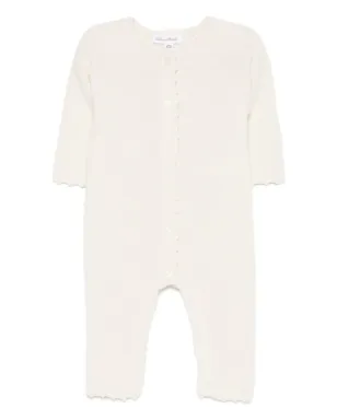Tartine Et Chocolat scalloped-edge babygrow - White - サムネイル1