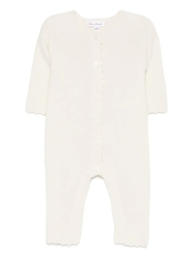 Tartine Et Chocolat Tartine Et Chocolat scalloped-edge babygrow - Whiteの商品画像