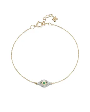 Mateo 14K イエローゴールド ダイヤモンドとエメラルド ブレスレット - サムネイル1