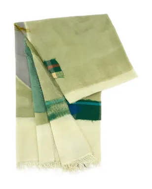 Exquisite J graphic-pattern fringed scarf - サムネイル1