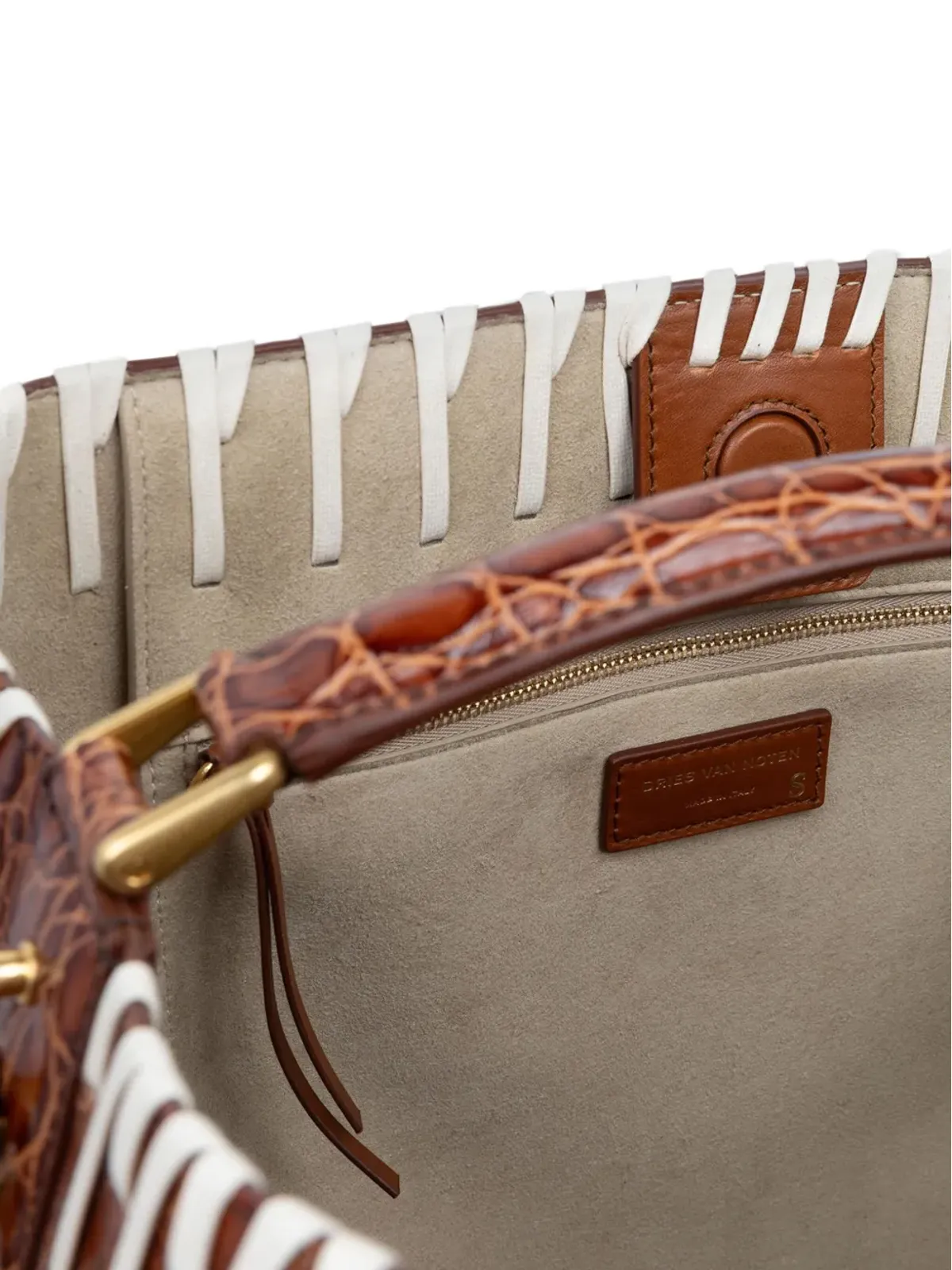 DRIES VAN NOTEN leather bucket bag - 画像5