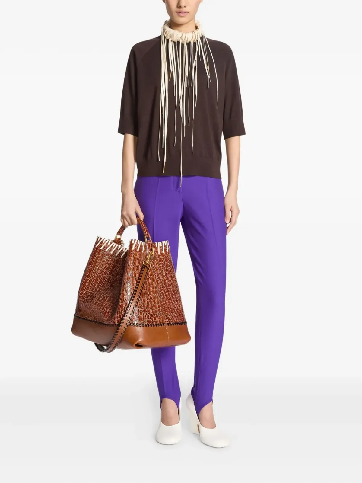 DRIES VAN NOTEN leather bucket bag - 画像3