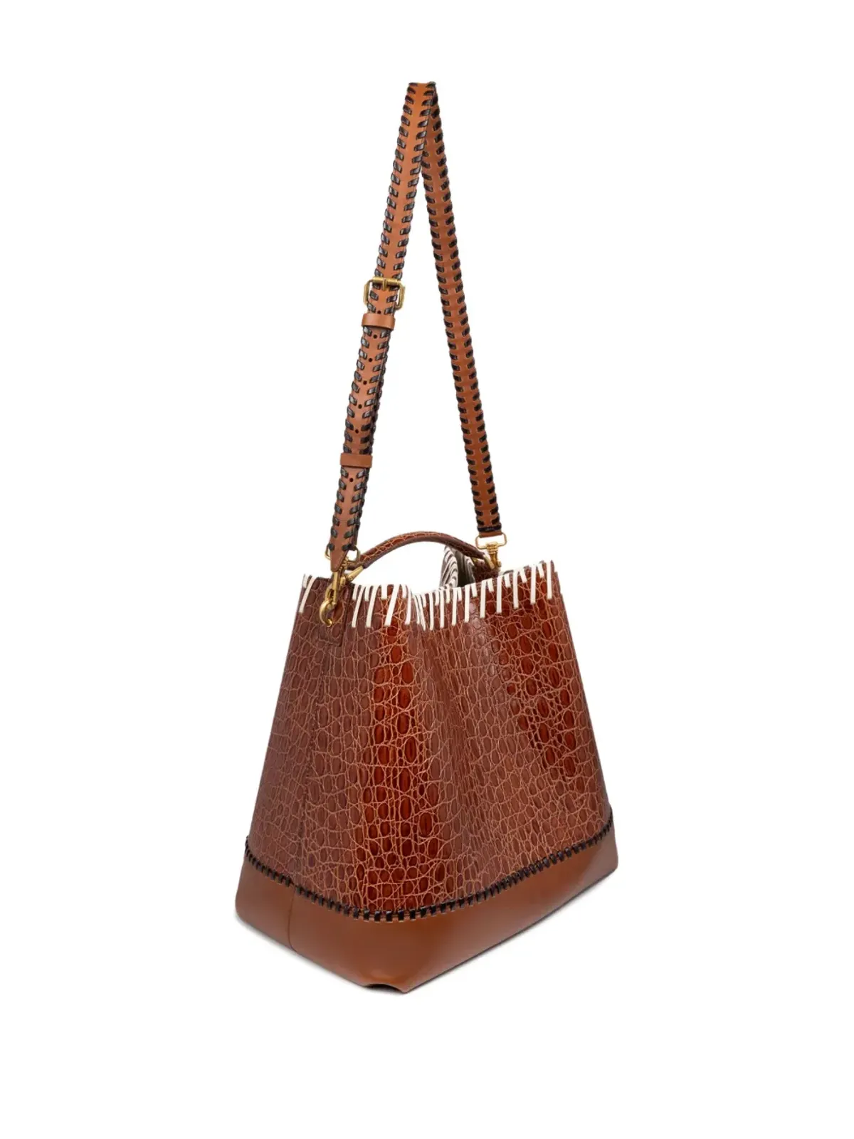 DRIES VAN NOTEN leather bucket bag - 画像4