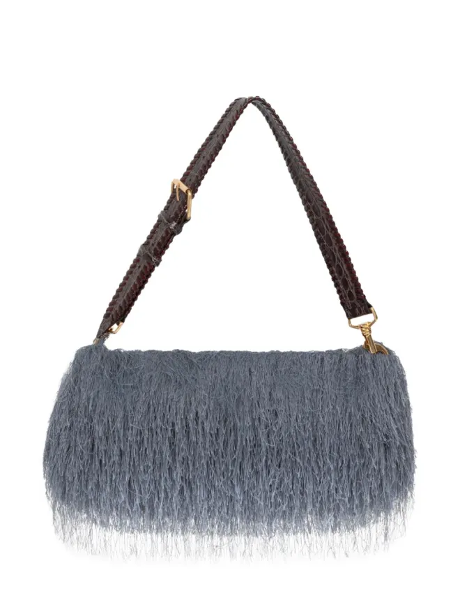 Dries Van Noten DRIES VAN NOTEN フリンジ付きレザーショルダーバッグの商品画像