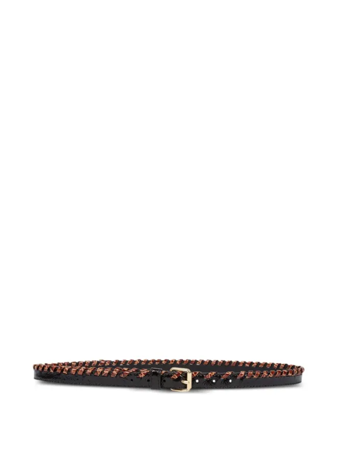Dries Van Noten DRIES VAN NOTEN 編み込み装飾レザーベルトの商品画像