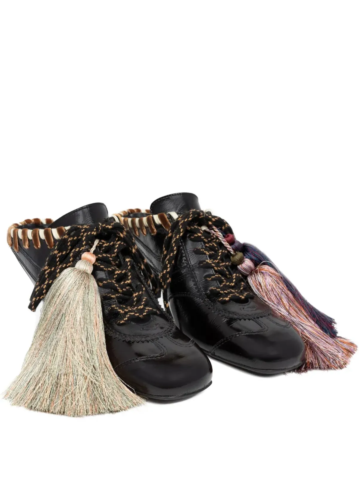 DRIES VAN NOTEN 60mm タッセル付きミュール（ブラウン） - 画像1