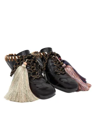 DRIES VAN NOTEN 60mm タッセル付きミュール（ブラウン） - サムネイル1