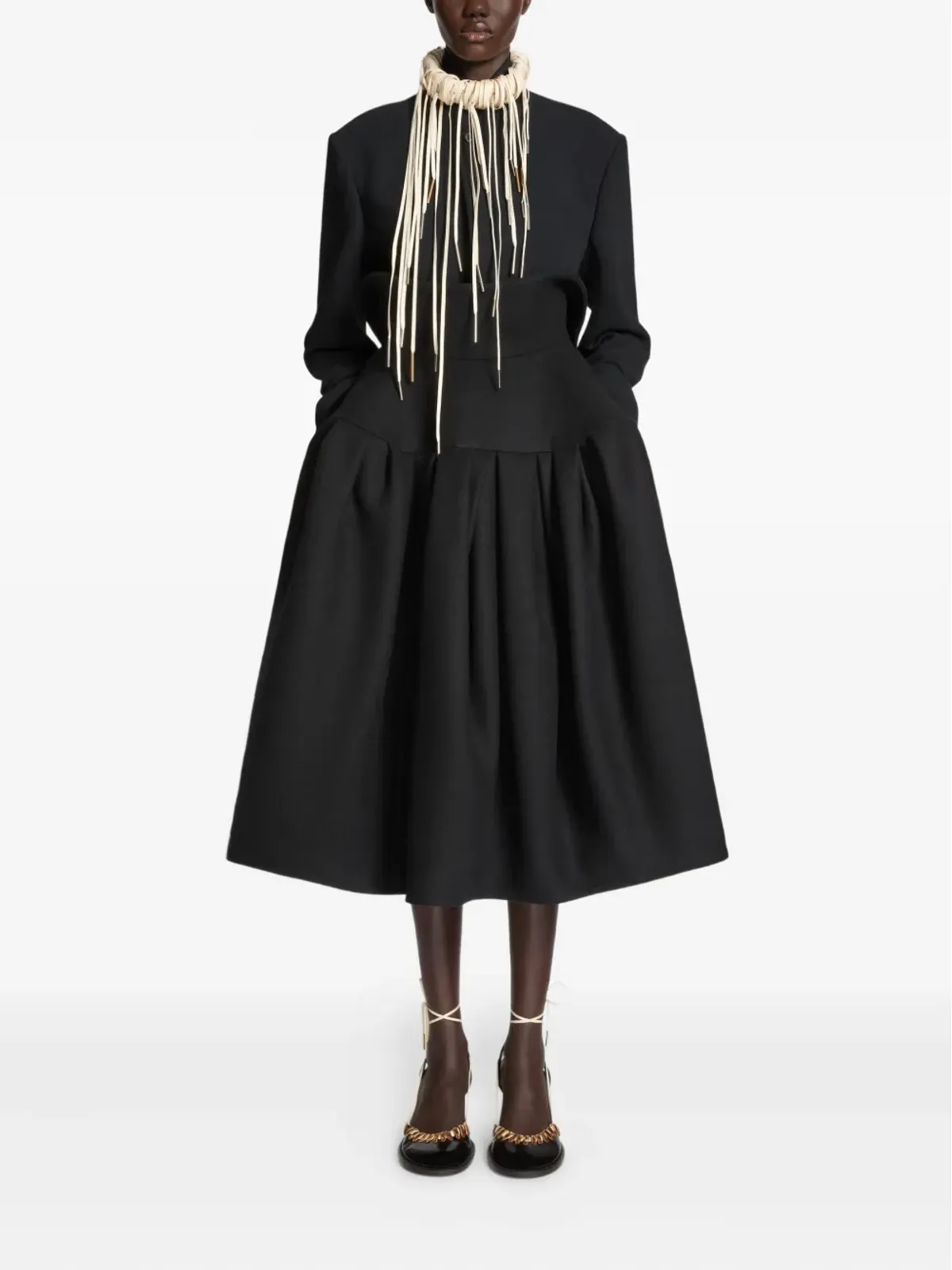 DRIES VAN NOTEN レースフリンジネックレス - 画像2