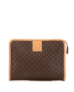 Celine ビンテージ Macadam coated canvas クラッチバッグ - ブラウン - サムネイル1