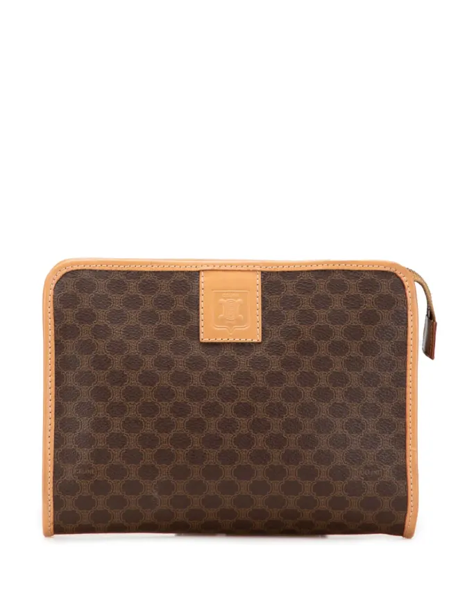 Celine Pre-Owned Celine ビンテージ Macadam coated canvas クラッチバッグ - ブラウンの商品画像