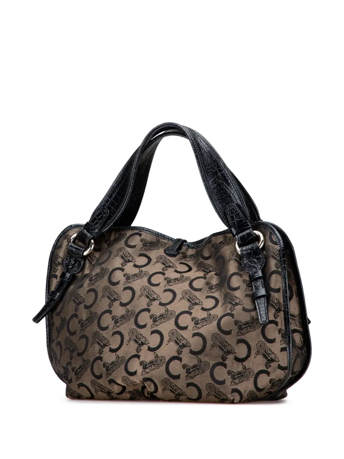 Celine Pre-Owned 2007 C Carriage Canvas Bittersweet ホーボーバッグ - 画像3