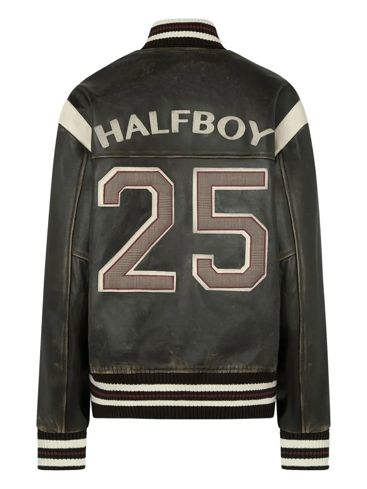Halfboy レザー ボンバー ジャケット - 画像2