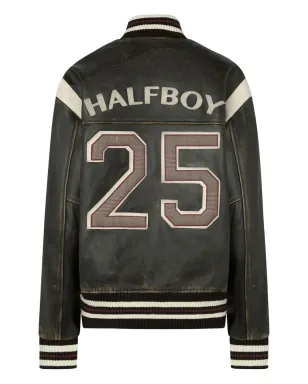 Halfboy レザー ボンバー ジャケット - サムネイル2