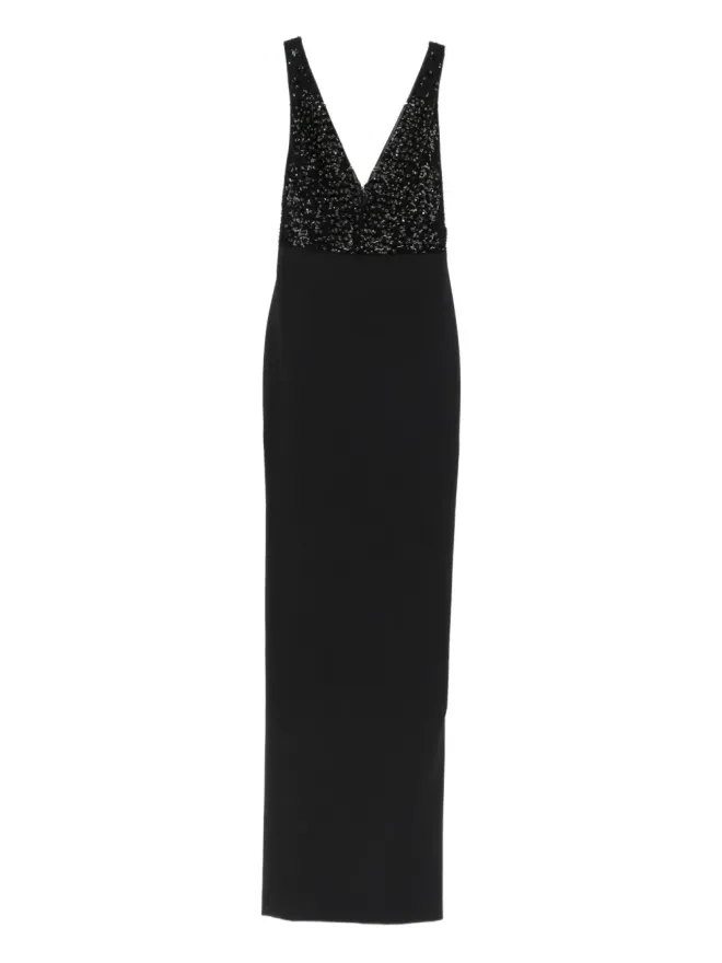 Elisabetta Franchi Elisabetta Franchi ララインストーン Vネック ドレスの商品画像