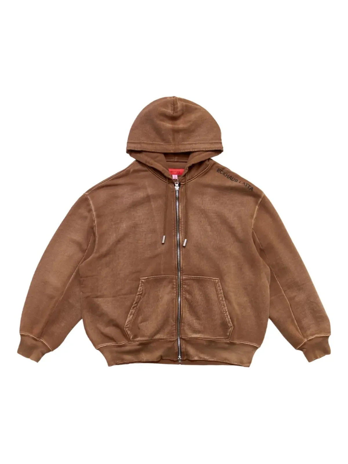 Eckhaus Latta ビソン ジップフロント フーディー ブラウン - 画像1