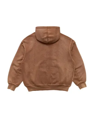 Eckhaus Latta ビソン ジップフロント フーディー ブラウン - サムネイル2