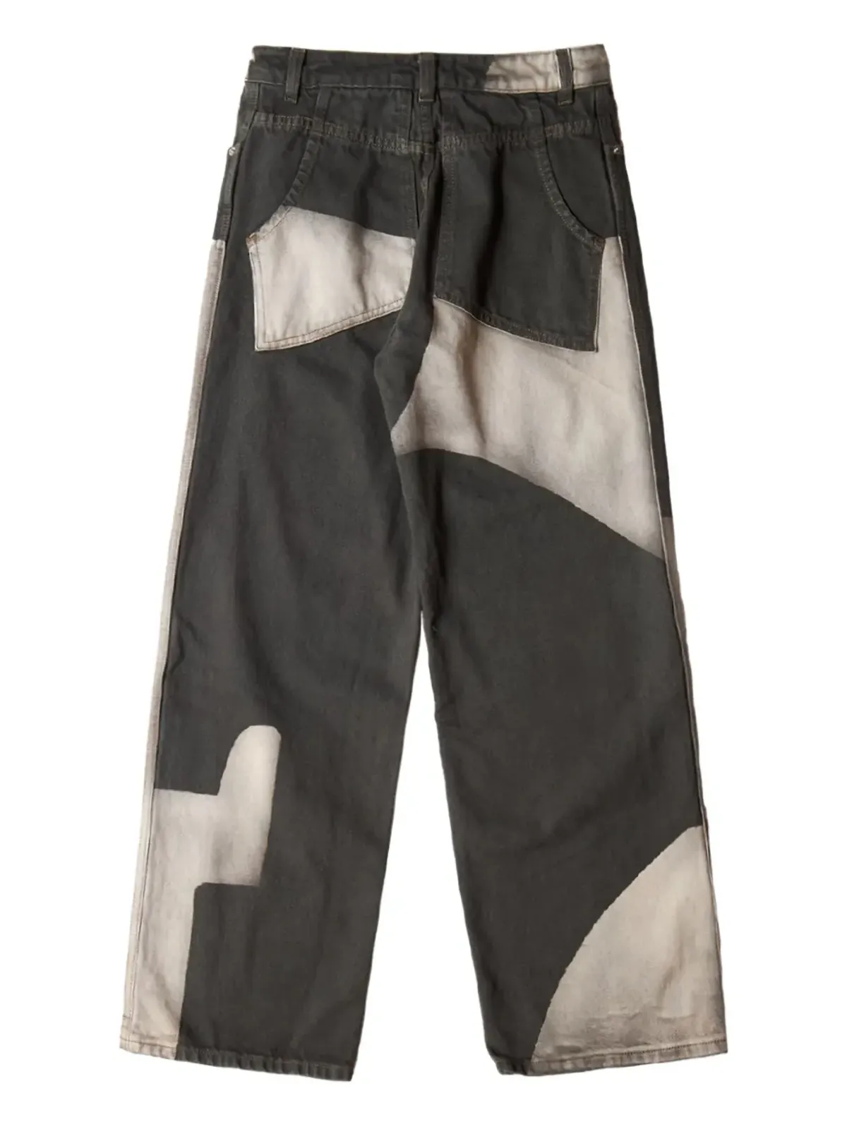 Eckhaus Latta パッチワーク ワイドレッグジーンズ - 画像2