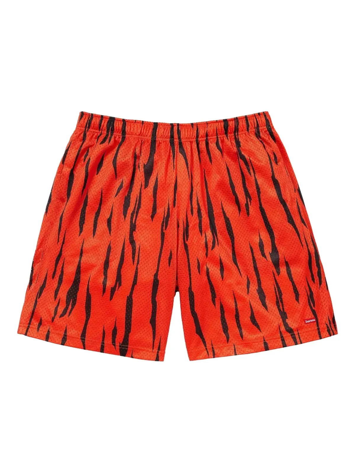 Supreme タイガーストライプ メッシュショーツ - レッド - 画像1