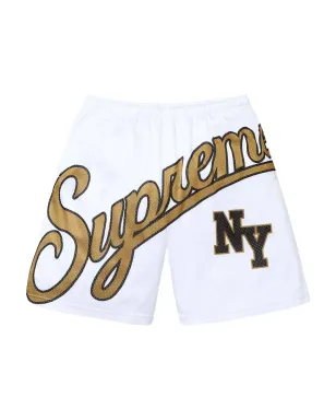Supreme ビッグスクリプト メッシュショーツ ホワイト - サムネイル1