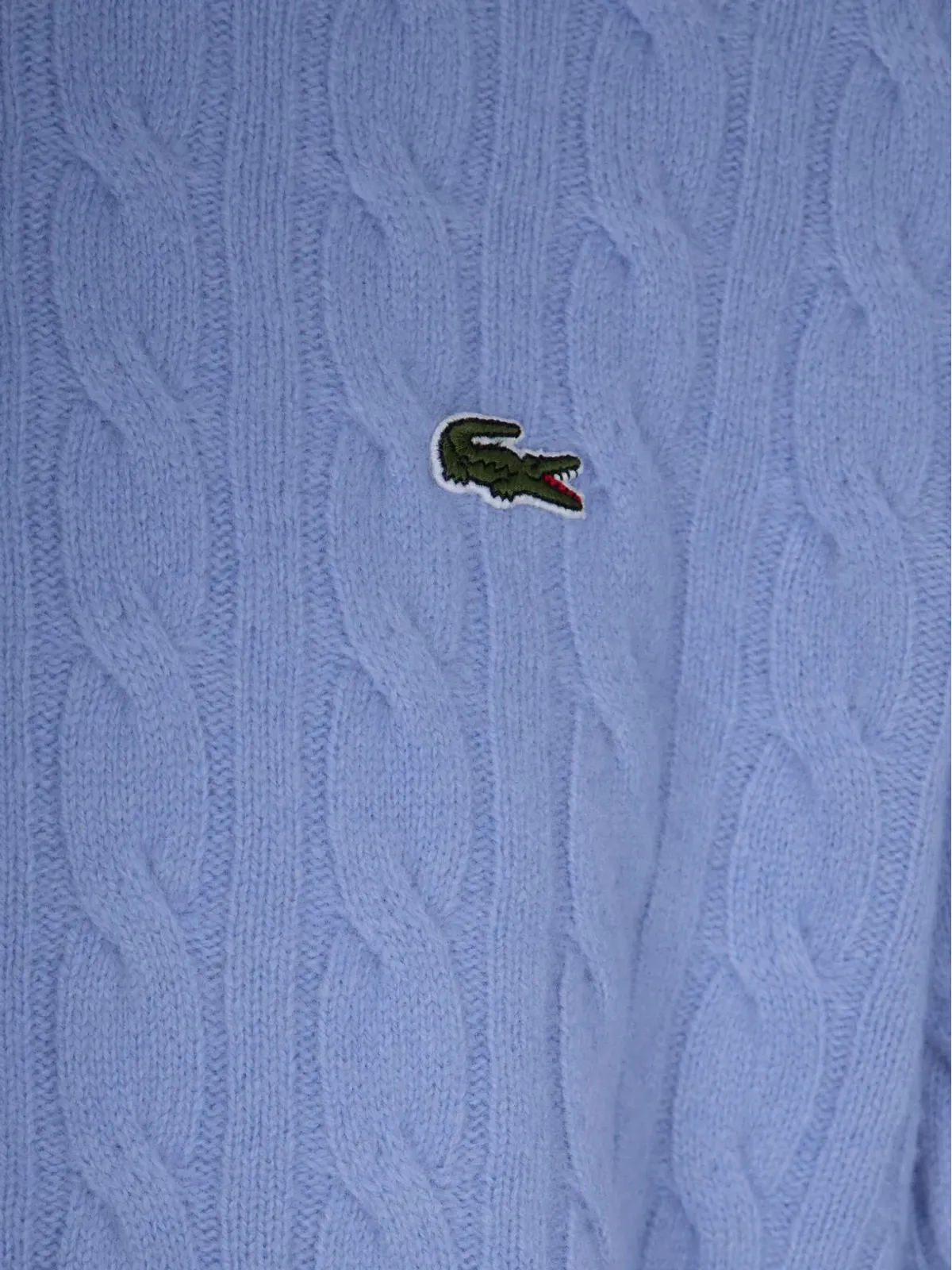 Lacoste ケーブルニット ウールセーター - 画像3
