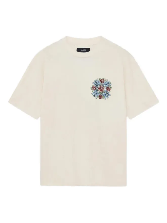 AMIRI AMIRI ローズ刺繍のTシャツの商品画像