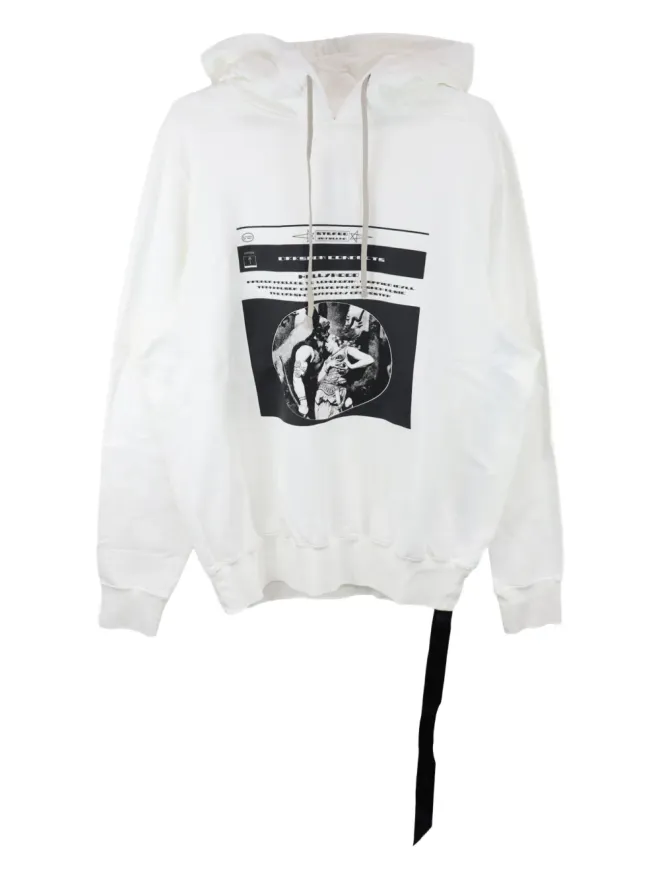 Rick Owens DRKSHDW Rick Owens DRKSHDW ドローストリング グラフィックプリント パーカーの商品画像