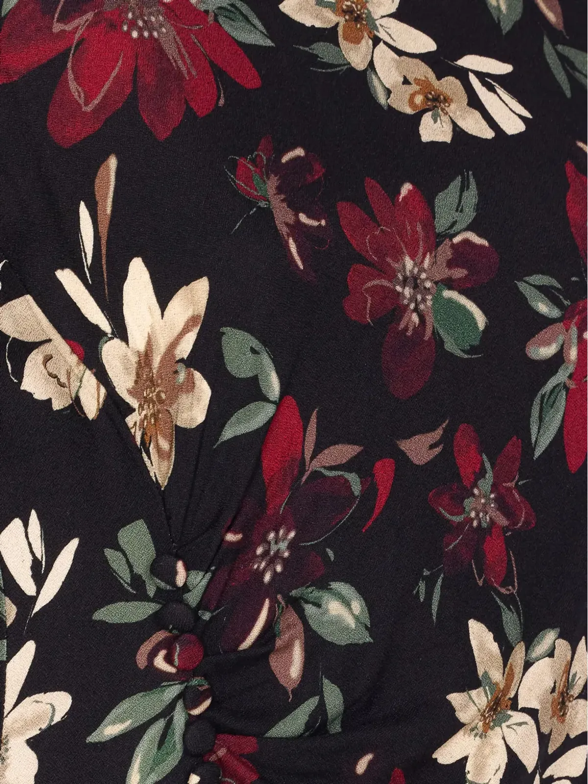 MAR DE MARGARITAS puff-sleeve floral print dress - Black - 画像3