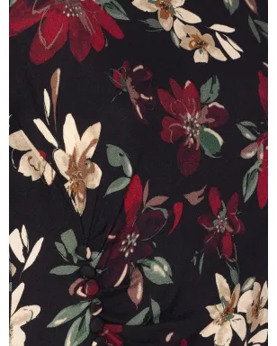 MAR DE MARGARITAS puff-sleeve floral print dress - Black - サムネイル3